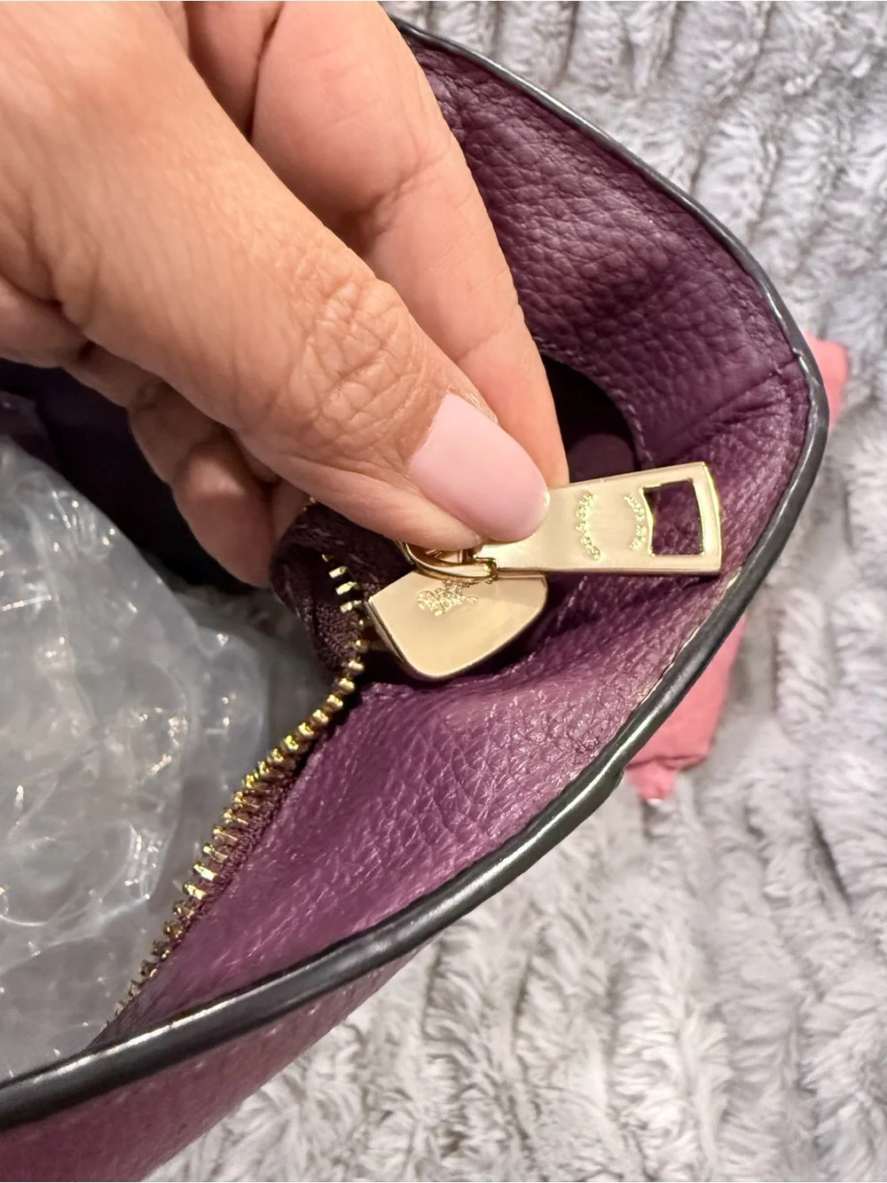 ELLE CHAIN TOTE (COACH F72650) GOLD/BLACKBERRY